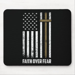 Glaube Über Angst Jesus Christliches Kreuz Gott Gl Mousepad