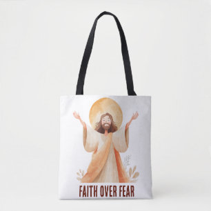 Glaube Über Angst Jesus Christliches T-Shirt Tasche