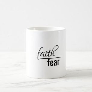 Glaube über Angst Kaffeetasse
