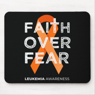 Glaube über Angst Kampf Leukämie Bewusstsein Orang Mousepad