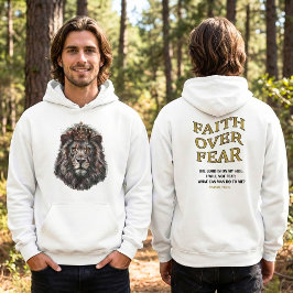 Glaube über Angst König Löwe Hoodie
