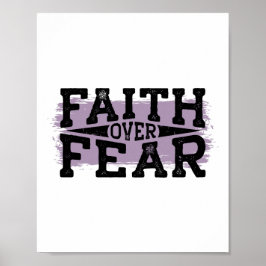 Glaube über Angst Poster