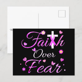 Glaube über Angst Postkarte