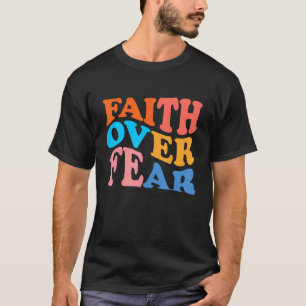 Glaube über Angst Preppy Trendy farbenfrohe Bibel T-Shirt