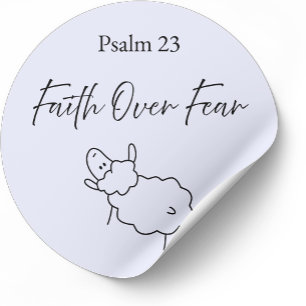 Glaube Über Angst Psalm 23 Christlicher Aufkleber 