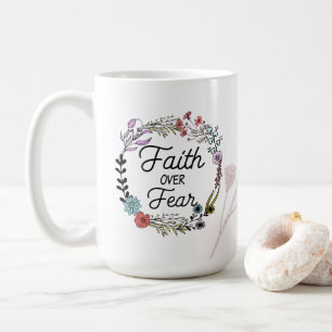 Glaube über Angst Schöne Blüte Kaffeetasse