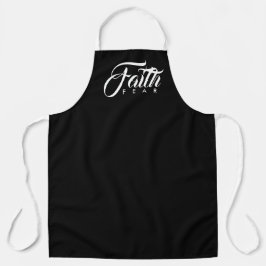 Glaube über Angst schwarz Schürze