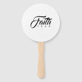 Glaube über Angst, Schwarz und Weiß Fächer