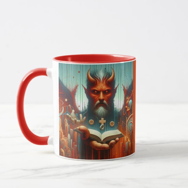 Glaube über Angst - surreale spirituelle Reise Tasse (Links)