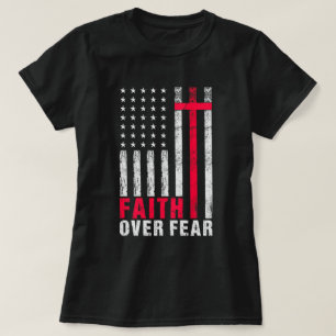 Glaube über Angst vor Typografie - Amerikanische F T-Shirt
