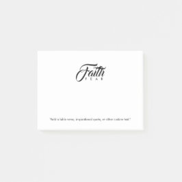 Glaube über Angst Weiß Post-it Klebezettel