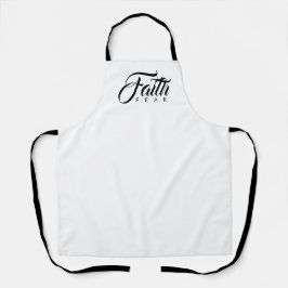 Glaube über Angst Weiß Schürze
