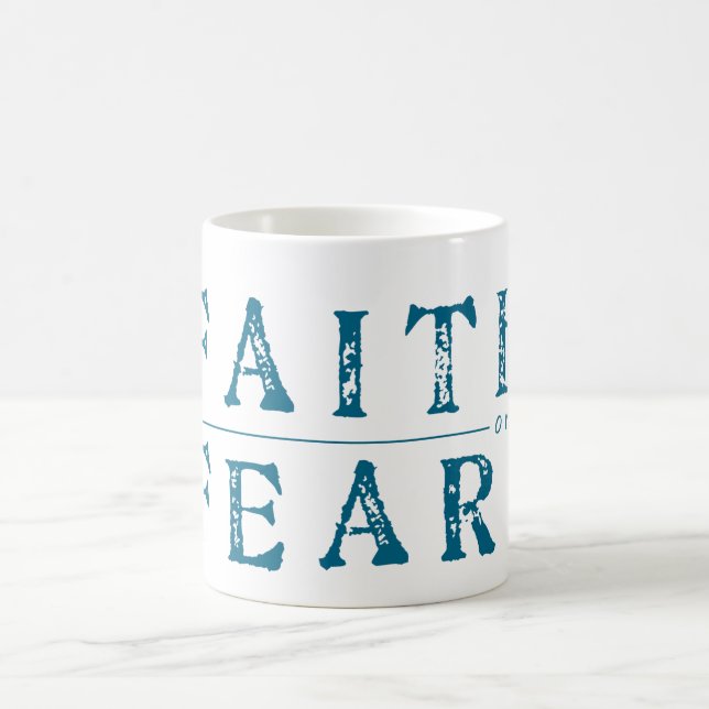 Glaube über Furcht-Tasse Kaffeetasse (Mittel)