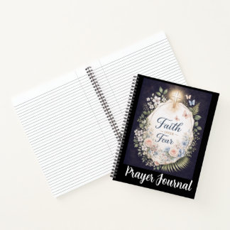 Glaube Überwindet Angst – Lass Deinen Glauben Größ Notizbuch