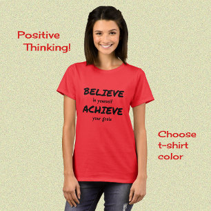 Glaube, um motivierenden Text zu erreichen T-Shirt