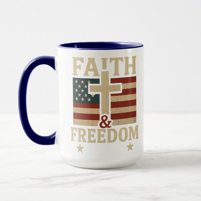 Glaube und Freiheit Tasse (Links)