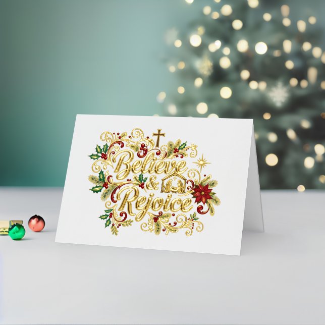 Glaube und Freude Weihnachtsstern und Krippe (Feiertag In Situ 2)