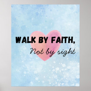 Glaube und Gehorsam christliches Typografie-Poster Poster