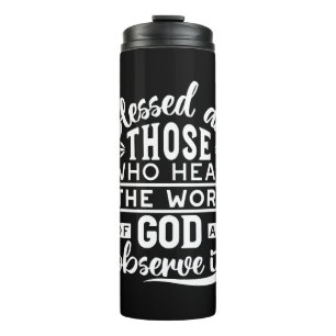 Glaube und Gehorsam – Inspirierende Schrift Thermosbecher