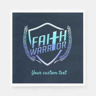 Glaube Warrior Christlich Blue Lila Ombre Serviette
