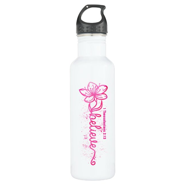 Glaube - Wasserflasche Edelstahlflasche (Vorderseite)