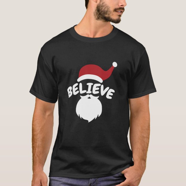 Glaube Weihnachten Niedlich T-Shirt (Vorderseite)