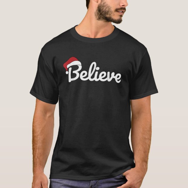 Glaube Weihnachten Niedlich T-Shirt (Vorderseite)