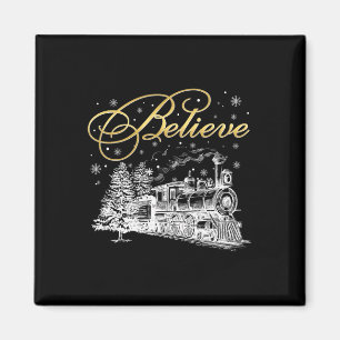 Glaube Weihnachten Nordpol Polar Express Alles abr Magnet