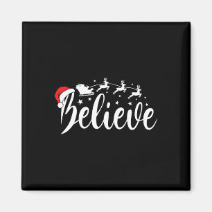 Glaube Weihnachten Pajama Spaß Weihnachtsmänner Mä Magnet
