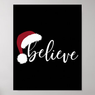 Glaube Weihnachten Weihnachtsmann Pajamas Familie Poster