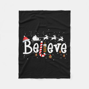Glaube Weihnachten Weihnachtsmann Reindeer Candy C Fleecedecke