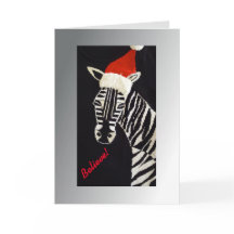 Glaube! Weihnachten Zebra mit Roter Weihnachtsmann