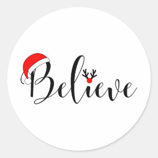 Glaube Weihnachtsaufkleber Xmas Grafik Runder Aufkleber