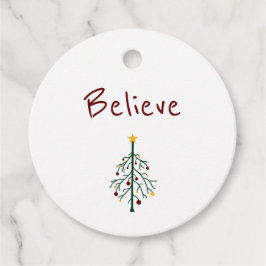 Glaube Weihnachtsbaum Red Green Simple Geschenkanhänger