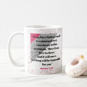 Glaube wie ein Senfkorn Bibelvers Tasse