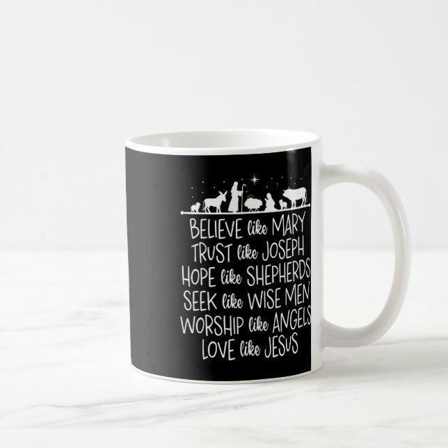 Glaube wie Maria Vertrauen wie Joseph Praying Chri Kaffeetasse (Rechts)