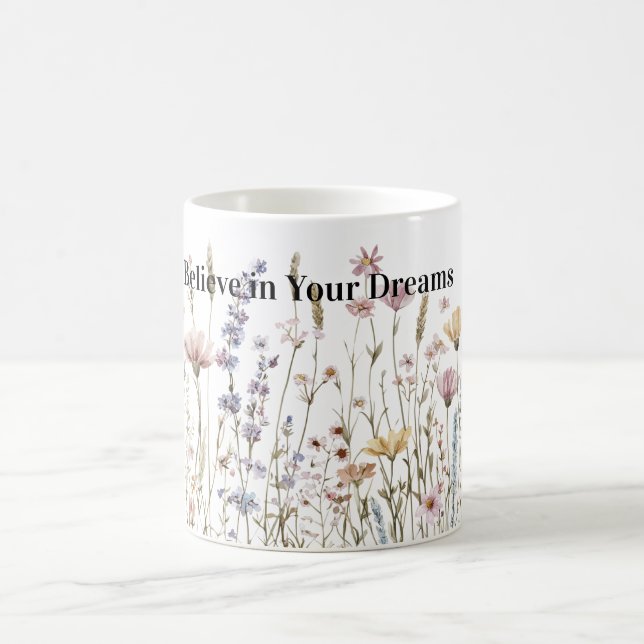 Glaube Wildblumen Kaffeetasse (Mittel)