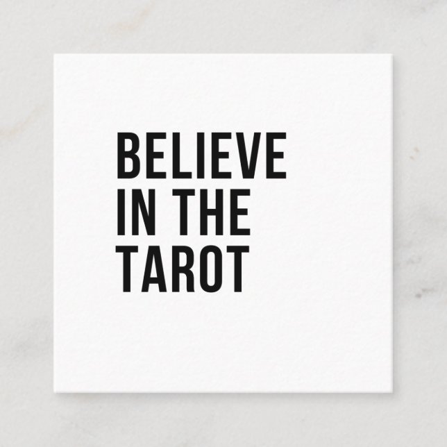Glauben an das Tarot Quadratische Visitenkarte (Vorderseite)
