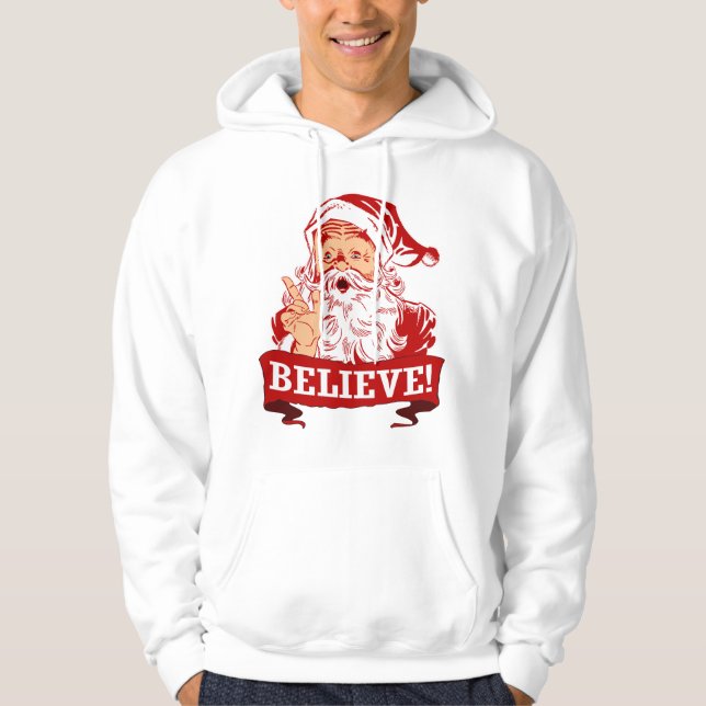 Glauben an den Weihnachtsmann Hoodie (Vorderseite)