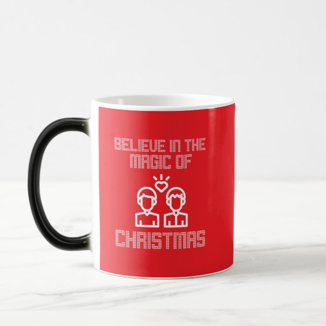 glauben an die Magie der Weihnachtsmänner Verwandlungstasse (Links)