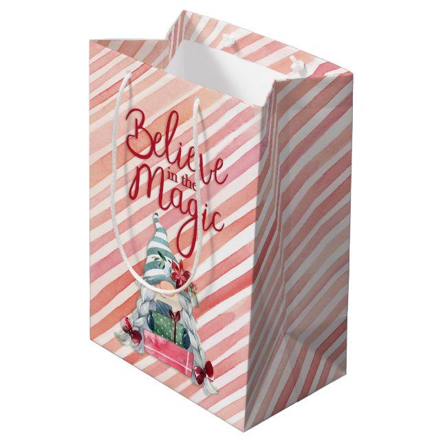 Glauben an die Magie Mittlere Geschenktüte (Rückseite Schrägansicht)