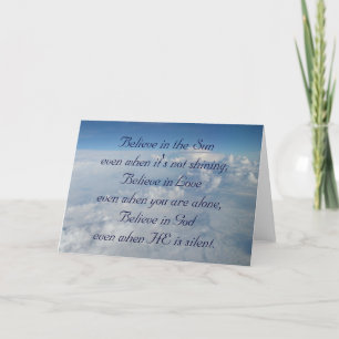 Glauben an die Sonne Karte