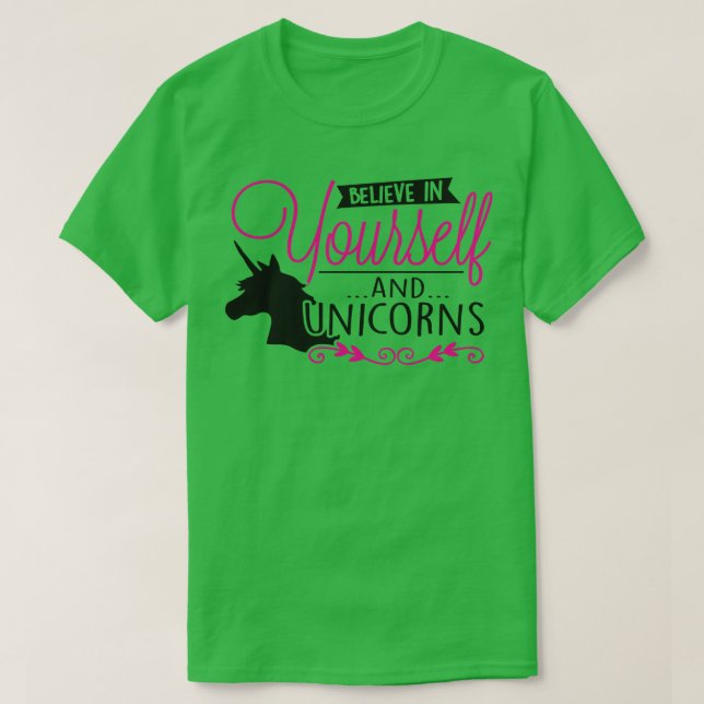 Glauben an Einhörner T-Shirt (Design vorne)