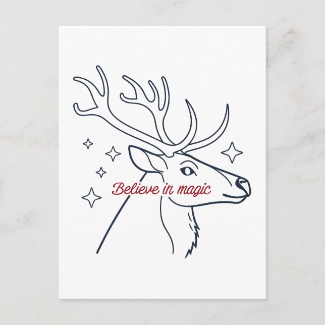 Glauben an Magie Feiertagspostkarte (Vorderseite)