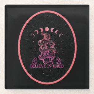 Glauben an magische Celestial Wiccan Art Glasuntersetzer