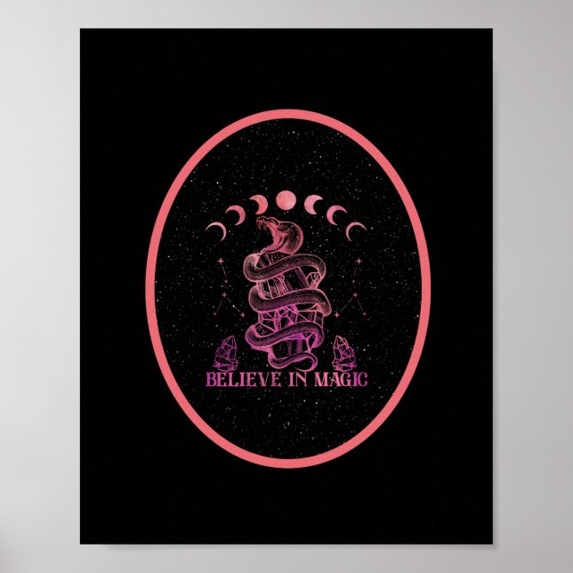 Glauben an magische Celestial Wiccan Art Poster (Vorne)