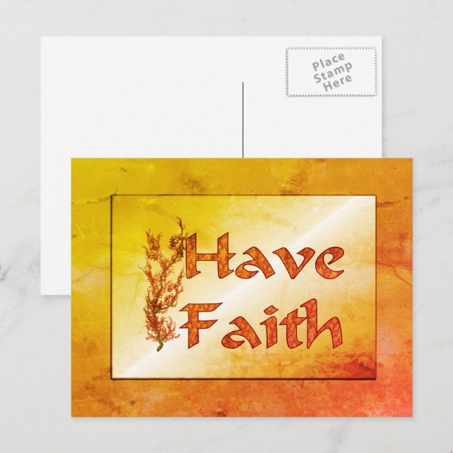 Glauben blühen Baum Inspiration Postkarte (Vorne/Hinten)