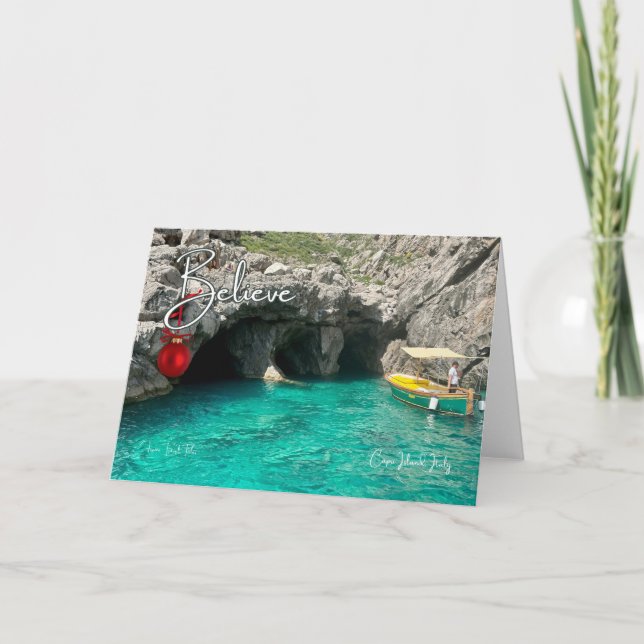 Glauben Capri Italien Weihnachtsfeiertag Faltkarte Feiertagskarte (Vorderseite)