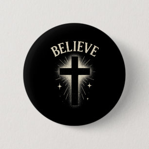 Glauben - Christliche Bibel Religiöse Jesus Button