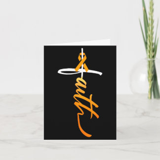 Glauben Christliches Kreuz Orange Band MS-Bewussts Karte
